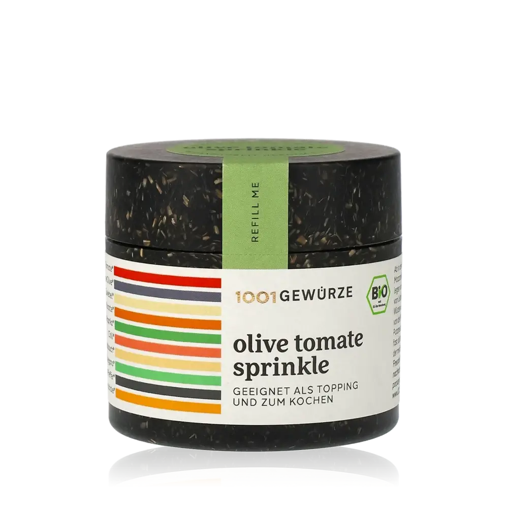 1001 Gewürze Olive Tomate Sprinkle Gewürz in Dose.