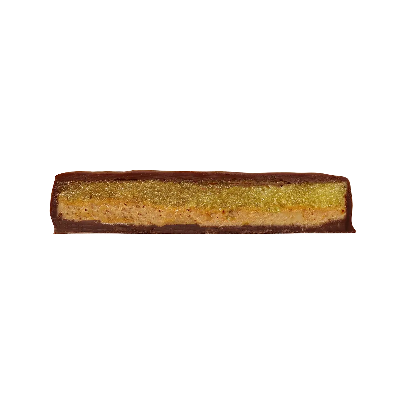 Amaretto Marzipan Schnitt, Schokolade, Schichtdessert, Nahaufnahme, Feinkost.