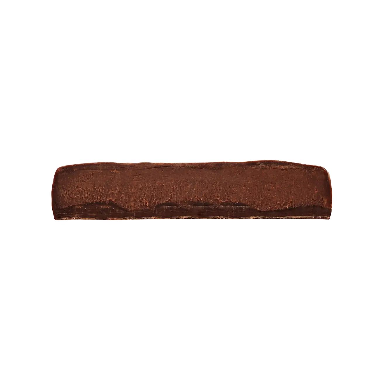 Querschnitt der handgeschöpften Bio-Schokolade von Zotter mit Scotch Whisky-Füllung.