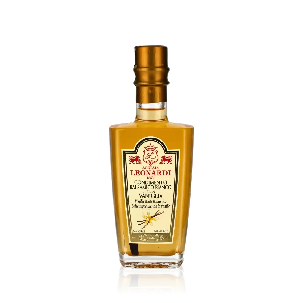 Acetaia Leonardi Condimento Bianco Vanille Balsamico Flasche.