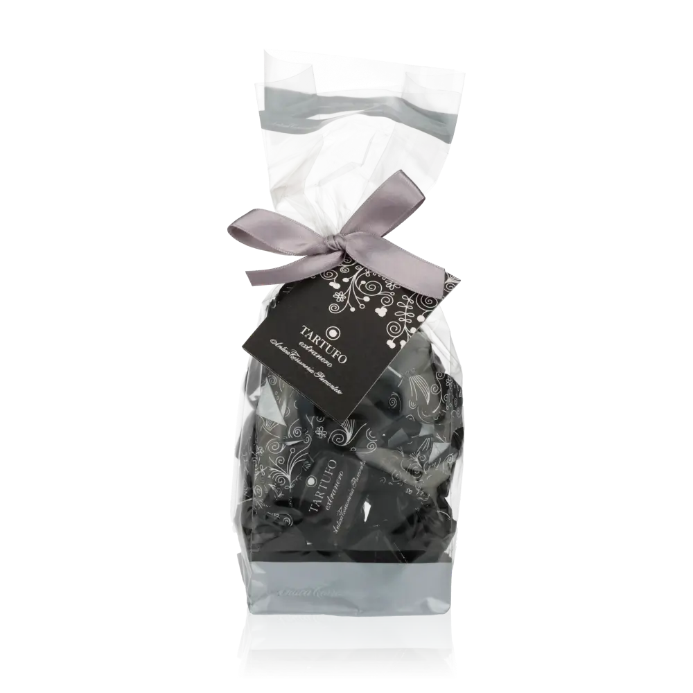 Geschenkverpackung mit Tartufi von Antica Torroneria Piemontese.