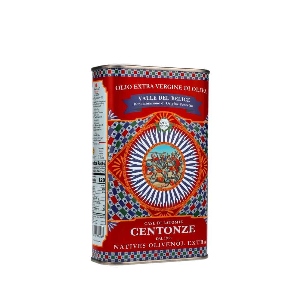 Olivenöl Centonze Valle del Belice in dekorativer Dose.
