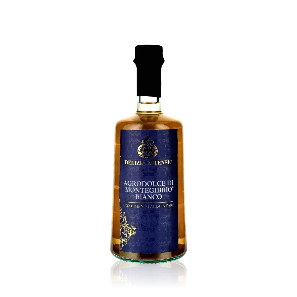 Delizia Estense Agrodolce di Montegibbio Bianco Balsamico Flasche.