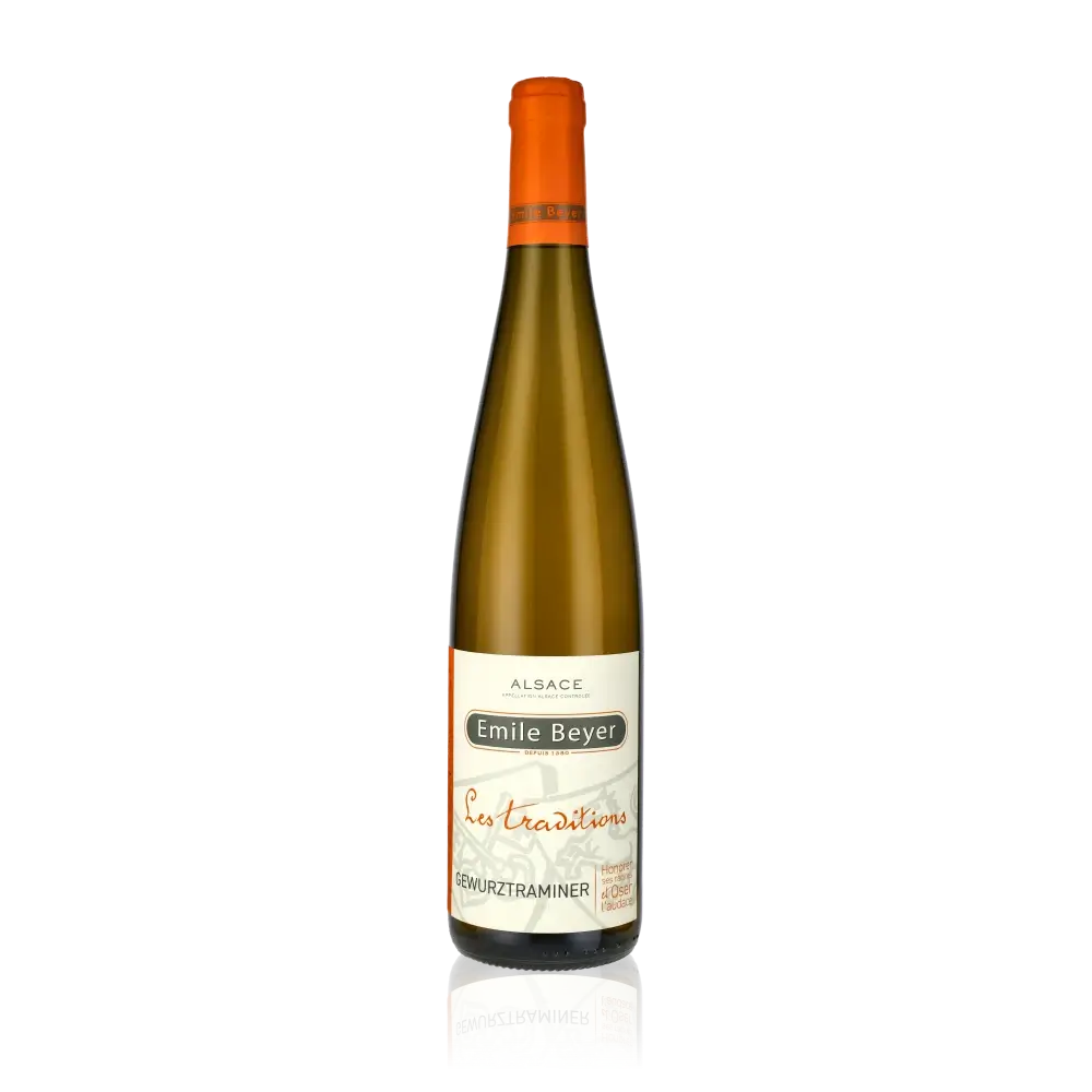 Weinflasche Emile Beyer Gewurztraminer Alsace 750ml bio.