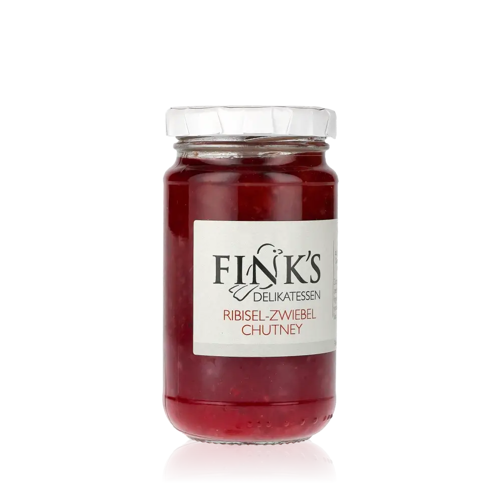 Fink's Delikatessen Ribisel-Zwiebel Chutney Glas.