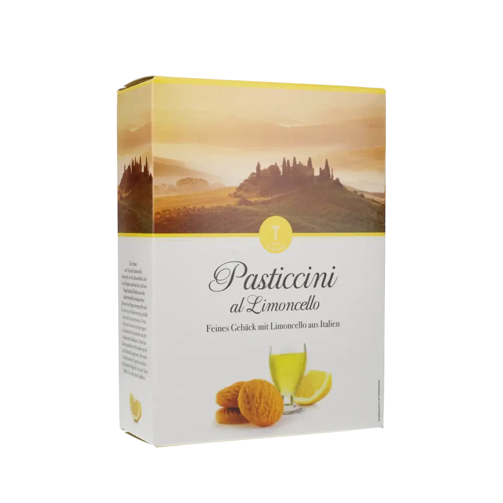 Feines Gebäck mit Limoncello aus Italien, Forno Toscano.