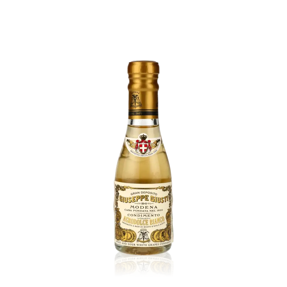 Giuseppe Giusti Agrodolce Weißer Balsamico Essigflasche 100ml.