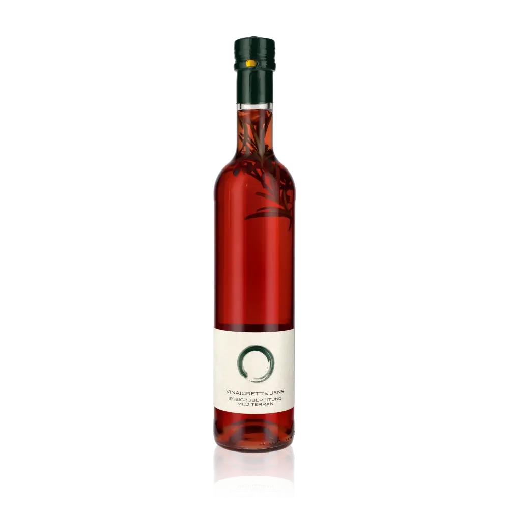Flasche Vinaigrette Jens Mediterran Bio Weinessig 500 ml.