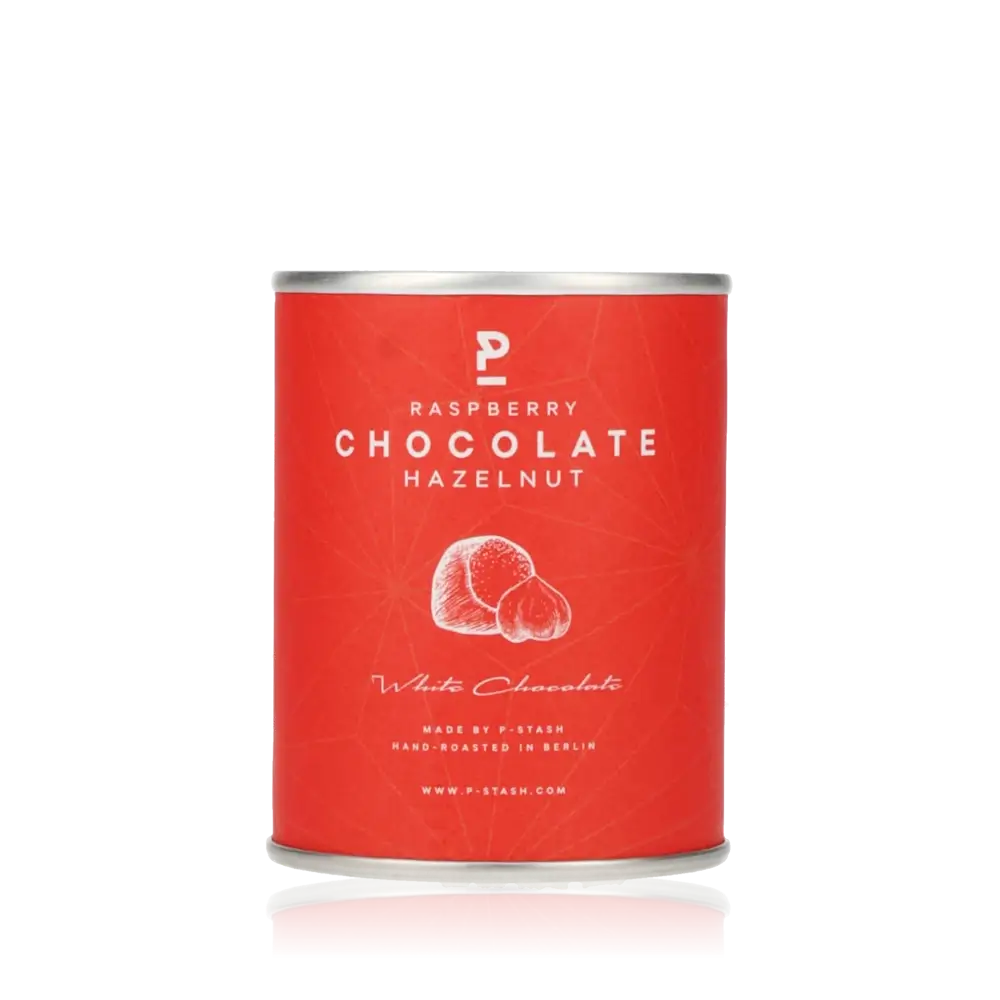 P-Stash Haselnüsse mit weißer Schokolade und Himbeere 50g