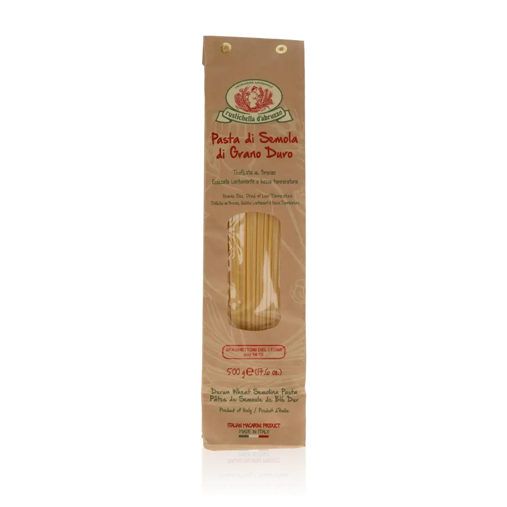 Spaghettoni del leone von Rustichella d'Abruzzo – hochwertige Hartweizenpasta aus Italien.