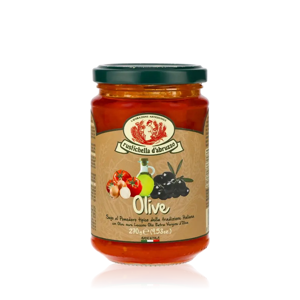 Rustichella d'Abruzzo Sugo alle Olive Tomatensauce Glas.