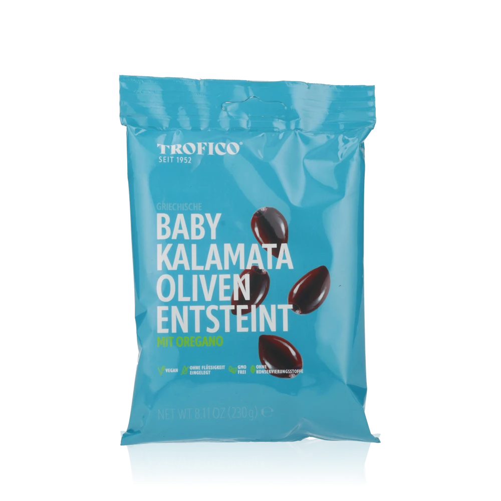 Baby Kalamata Oliven entsteint mit Oregano 230g
