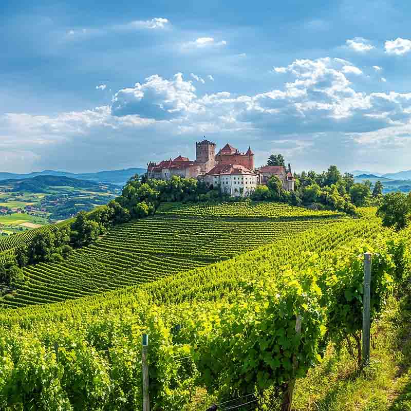 Riegersburg in der Steiermark. Heimat von der Essigmanufaktur Gölles