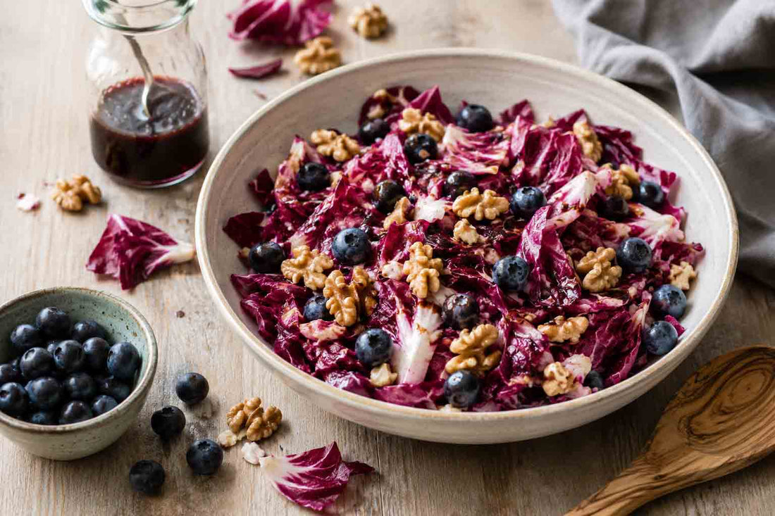 Radicchio Salad with Blueberries and Walnuts