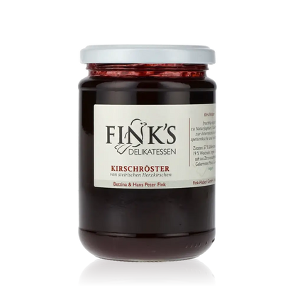 Fink's Delikatessen Kirschröster im Glas.