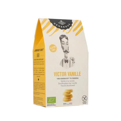 Verpackung von Vanillekeksen, glutenfrei.