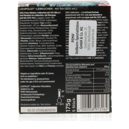 Premium Lebkuchen - Gin - Leupoldt