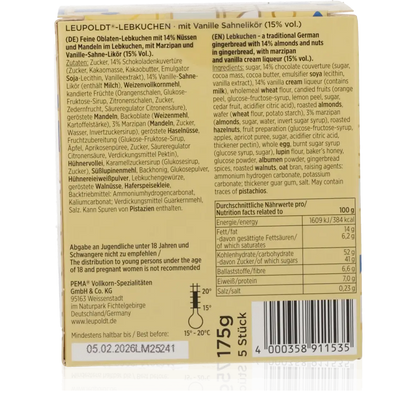 Gioiello Lebkuchen - Vanille Sahnelikör - Leupoldt