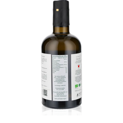 Mikri Elia natives Olivenöl extra Rücketikett