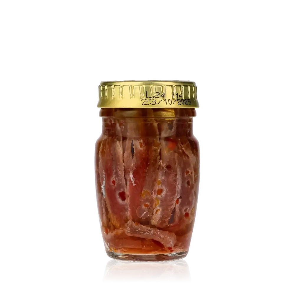 Sardellenfilets mit Peperoncino von Savini – Essig & Öl Compagnie Sardellenfilets mit Peperoncino von Savini – Essig & Öl Compagnie