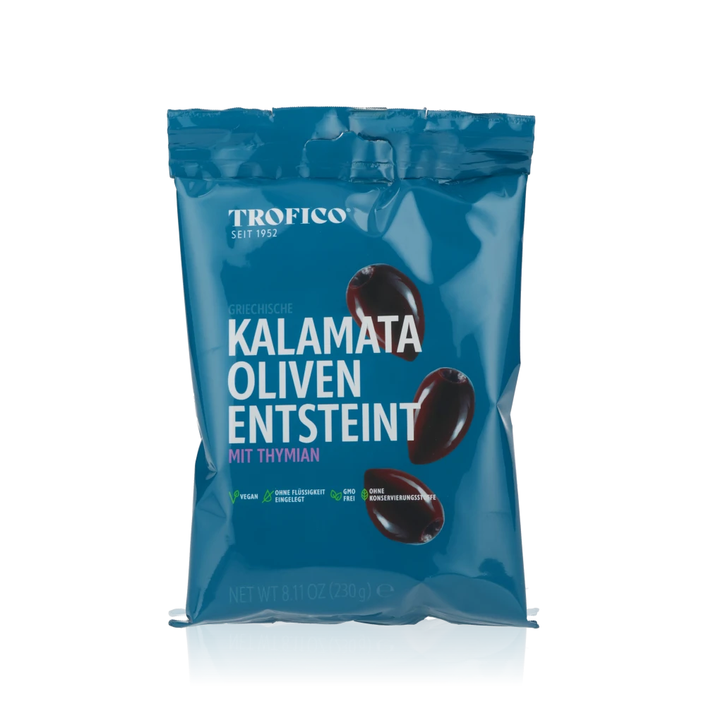 Kalamata Oliven entsteint mit Thymian 230g