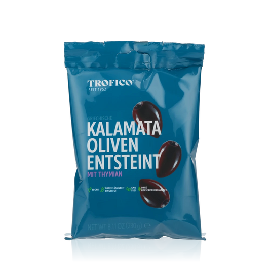 Kalamata Oliven entsteint mit Thymian 230g