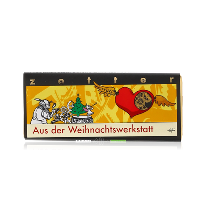 Aus der Weihnachtswerkstatt von Zotter - Handgeschöpfte Schokolade, BIO