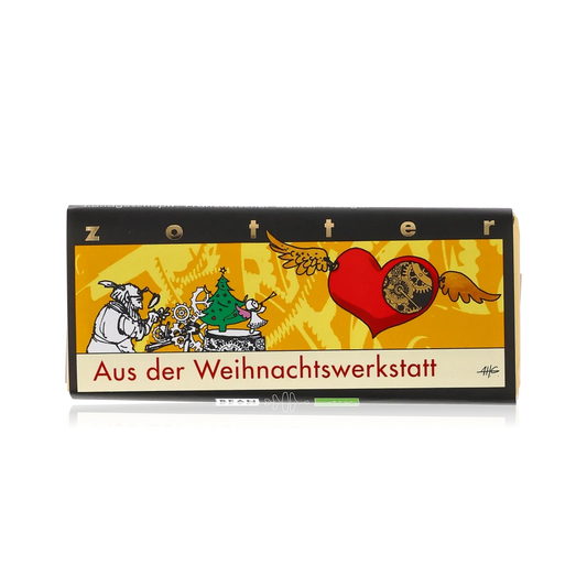 Aus der Weihnachtswerkstatt von Zotter - Handgeschöpfte Schokolade, BIO