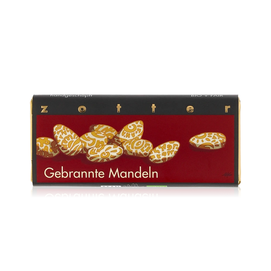 Gebrannte Mandeln von Zotter - Handgeschöpfte Schokolade, BIO
