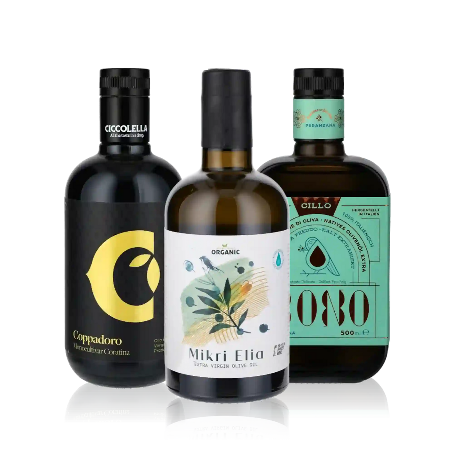 Olivenöl Tasting Set: drei Sorten zum Vergleichen