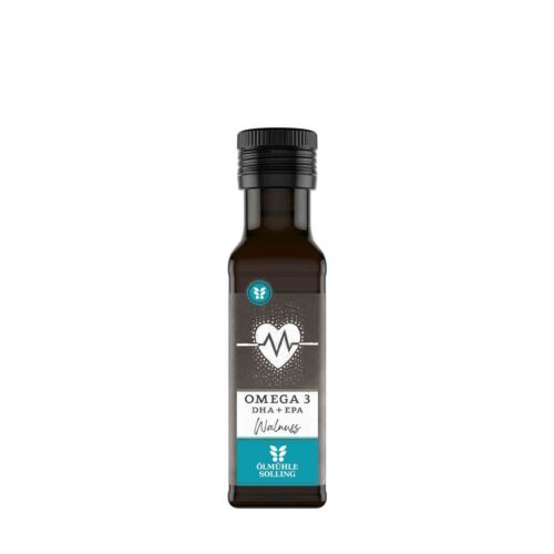 Omega 3 Lein-, Walnuss- und Weizenkeimöl mit DHA und EPA aus Algenöl von der Ölmühle Solling 100 ml