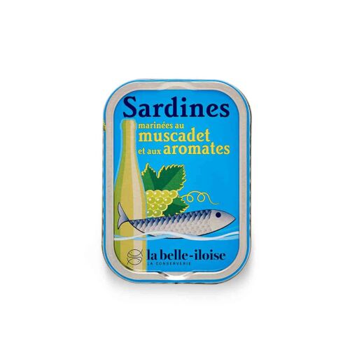 Sardinen mariniert mit Muscadet und Kräutern von la belle-iloise.