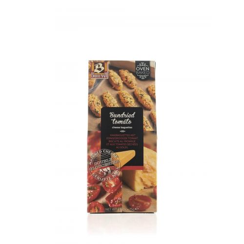 Käsebiscuits mit sonnengetrockneten Tomaten und Double Gloucester Cheese 75g