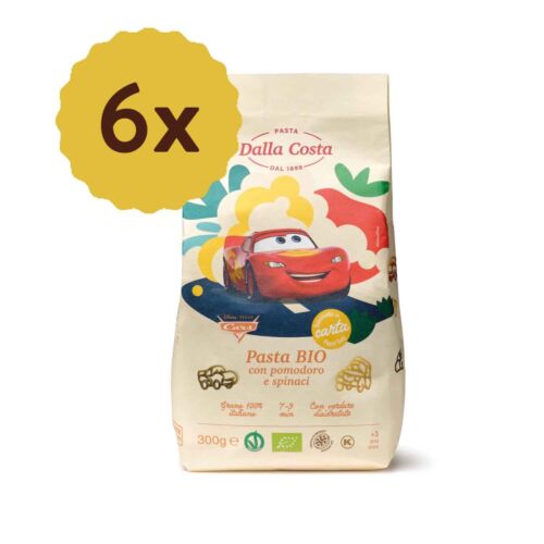 Sparpaket 6 x BIO Kindernudeln mit Disney's Cars Motiv von Dalla Costa