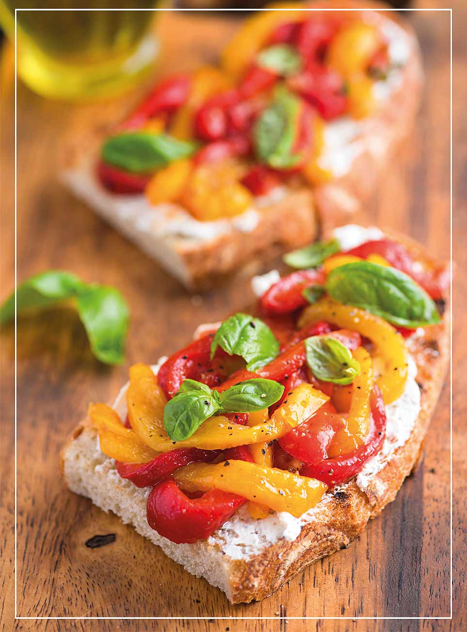 Brot mit gegrillten Paprika