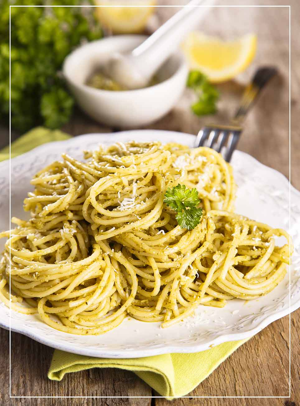 Pasta mit Zitronenpesto