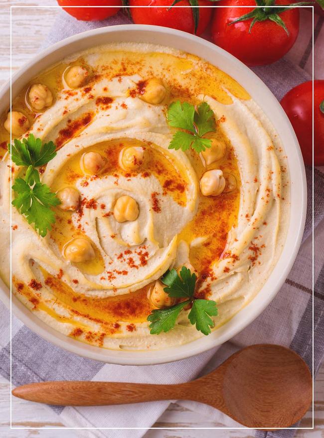 Hummus mit Mohnöl