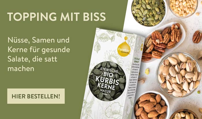 Nüsse, Kerne und Samen für den Salat