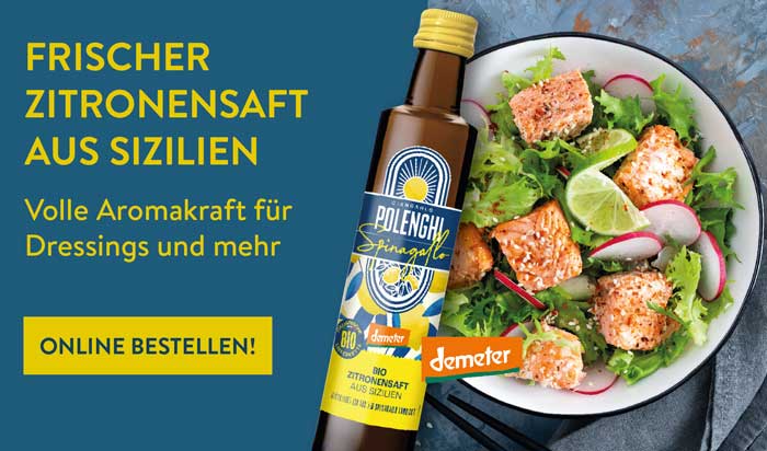 Frischer Zitronensaft aus Sizilien