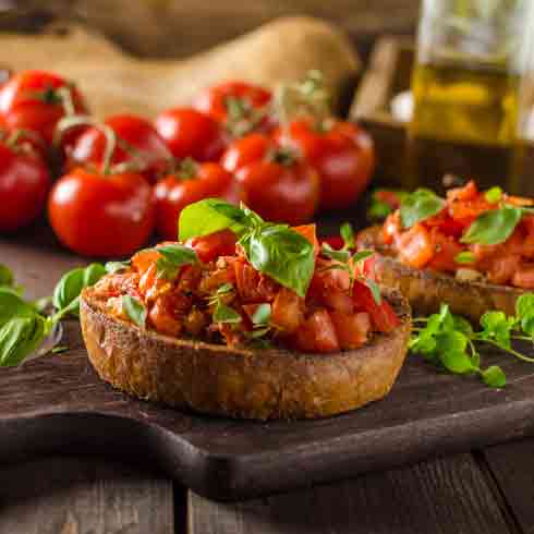 Bruschetta mit intensiv-fruchtigem Olivenöl