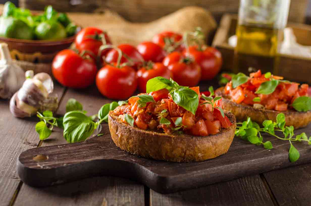 Bruschetta mit intensiv-fruchtigem Olivenöl